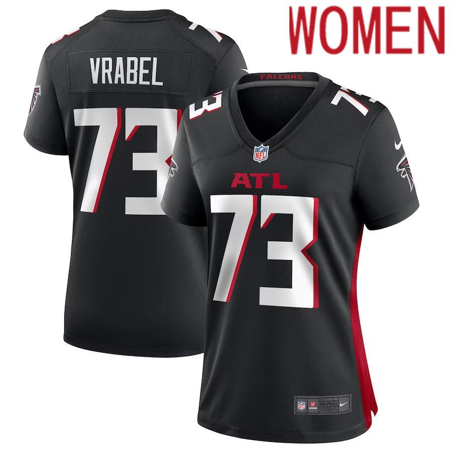 Women Atlanta Falcons 73 Tyler Vrabel Nike Black Player Game NFL Jersey